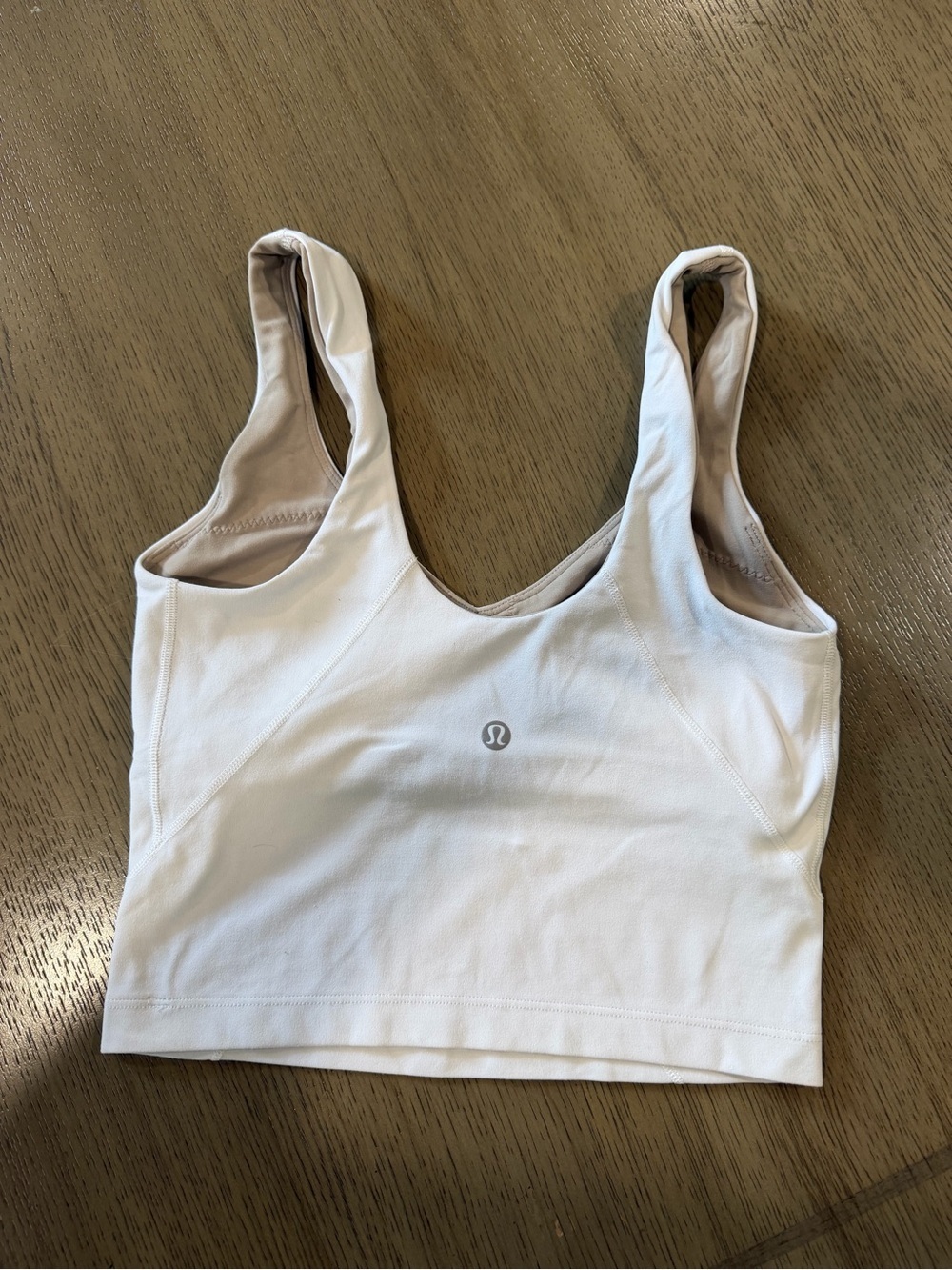 lululemon athletica white workout bra top